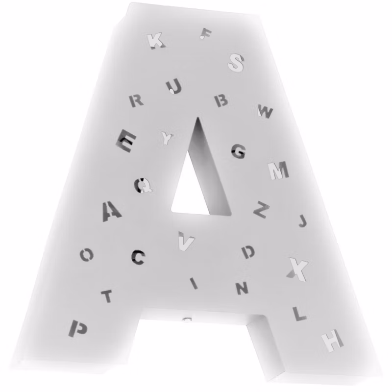 Kinkiet ścienny Aldex Literki biały 2 x E14 x 40W IP20 wym: 31 x 31 cm – 1 szt.