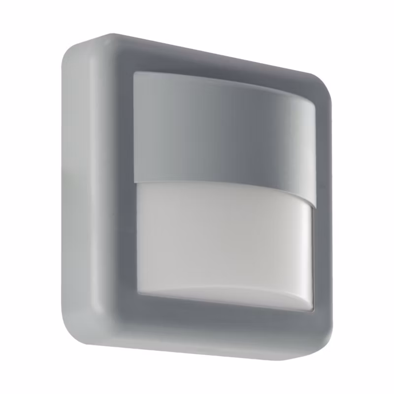 Kinkiet ścienny zewnętrzny Struhm Fido szaro-biały LED 4W 4100K 260lm IP55 wym: 14 x 14 x 5,7 cm tworzywo sztuczne – 1 szt.