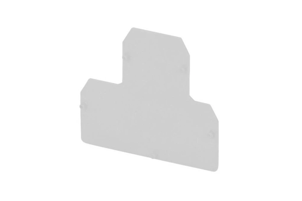 Płytka skrajna do złączek dwupiętrowych ZUG‑G21‑24 szary PSU‑4/2Z A41‑0408