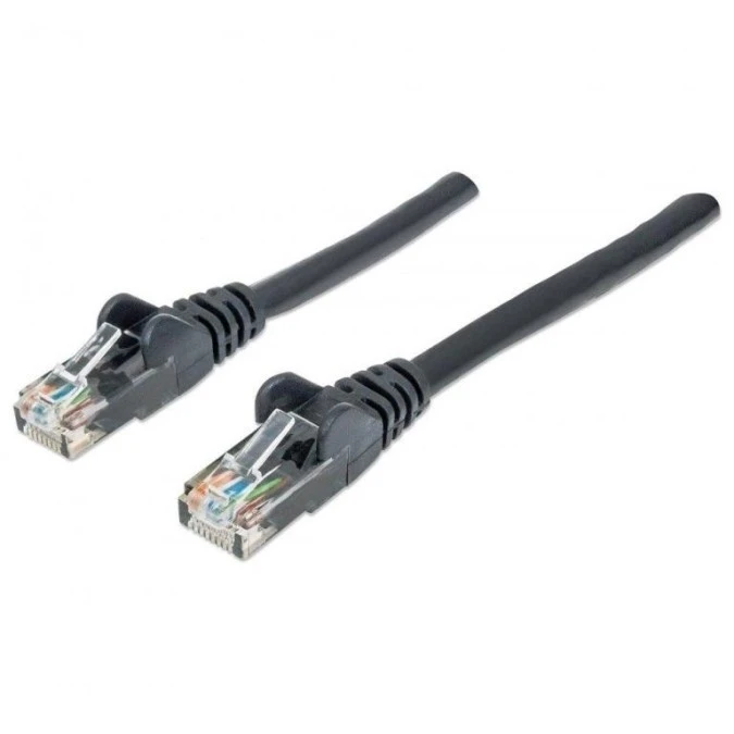 Patchcord Cat5E UTP 2,0M Czarny 100 Miedź 320757