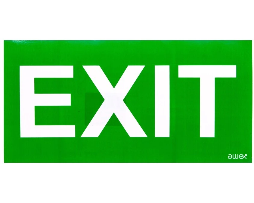 Piktogram PD28 150×300 EXIT logo awex (ISO7010)