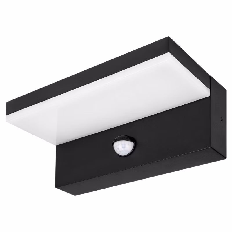 Kinkiet zewnętrzny LED MasterLED Hestio IP44 4000K z czujnikiem PIR lampa ścienna czarna 1 szt.