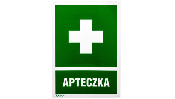 Samoprzylepna tabliczka ostrzegawcza /Apteczka 100×145/ 8I/1/H1/F