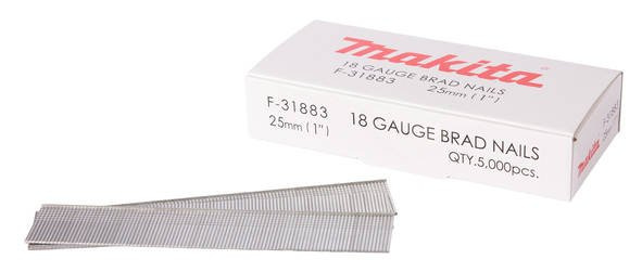Gwoździe szpilki do gwoździarki AF505, AF506 25 mm (5000 sztuk) Makita F-31883