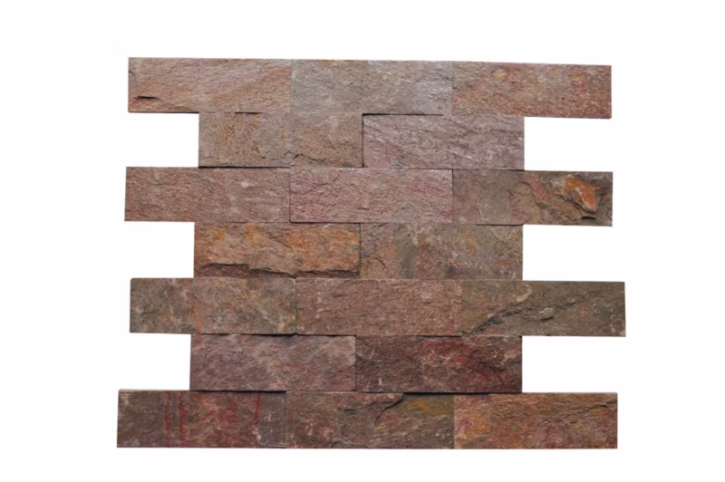 Kamień elewacyjny-dekoracyjny kwarcytowy Tiles Copper Brick 10×30 1 m2