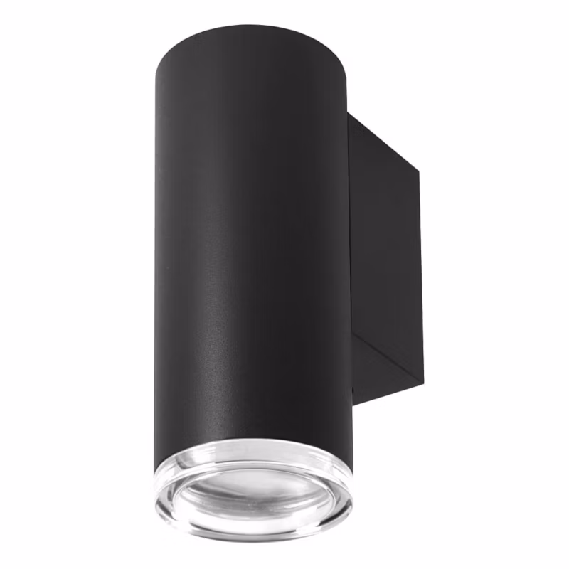 Kinkiet ścienny Polux Turyn czarno-przeźroczysty akryl 1 x GU10 x IP44 wym: 14,5 x 5,5 x 8,2 cm – 1 szt.