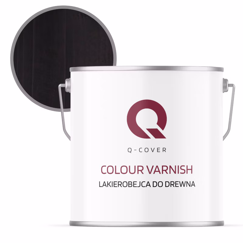 Lakierobejca do Drewna 3w1 Q-Cover Czarny Półmat 5L