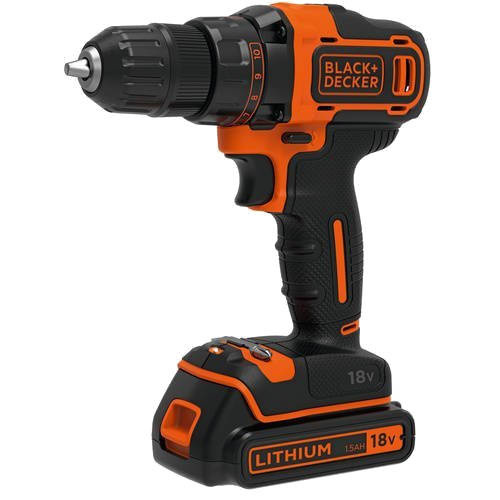 Akumulatorowa wiertarko-wkrętarka Li-Ion 18V BLACK+DECKER BDCDD186KB-QW