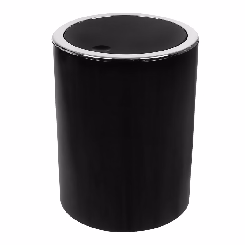 Kosz na śmieci Sepio 5l odchylana pokrywa czarny 1 szt.