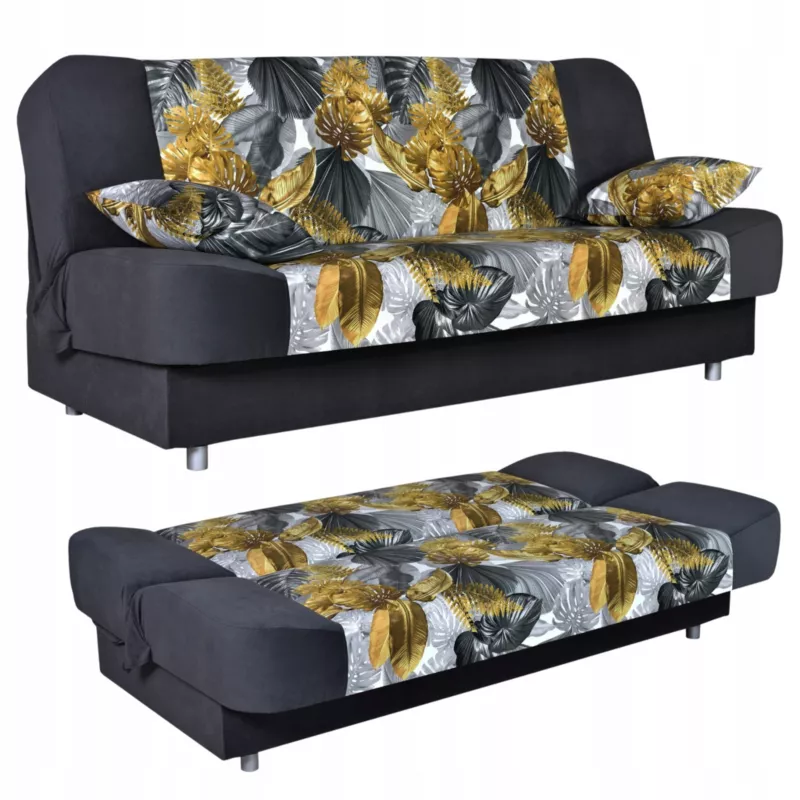 Kanapa do salonu rozkładana Family Meble Sara Print Duo liście 1szt 5905204642894