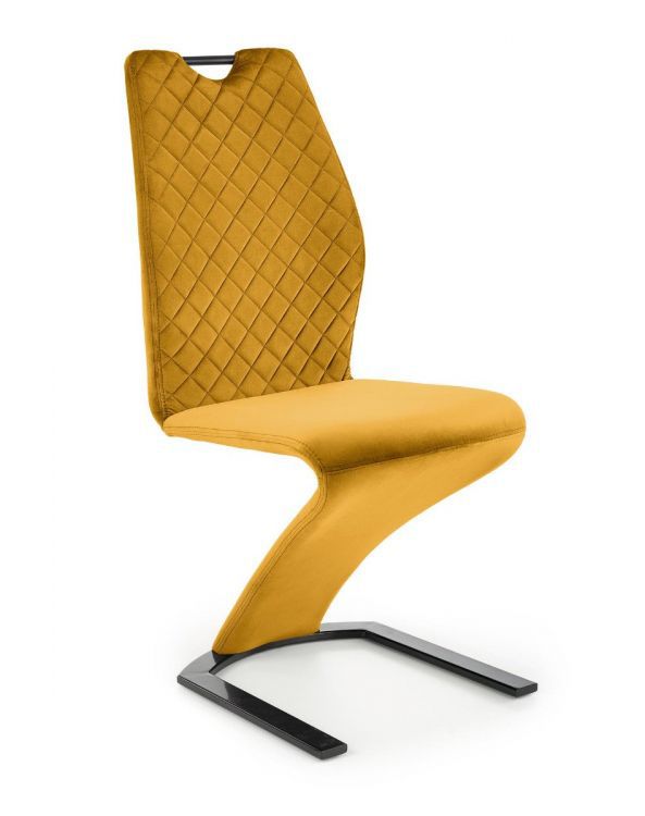 Krzesło Halmar tapicerowane K442 VELVET musztardowy 1 szt