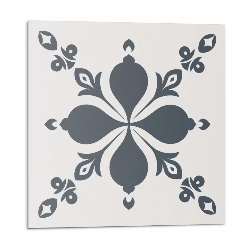 Kafelki samoprzylepne Wallfluent 30×30 cm Wzór liści w stylu ornamentalnym 9 szt.