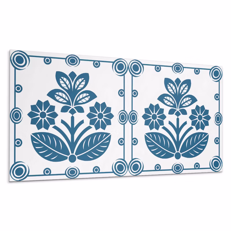 Kafelki samoprzylepne Wallfluent 60×30 cm Florystyczny wzór dekoracyjny 6 szt.
