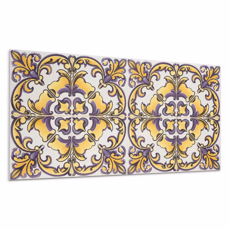 Kafelki samoprzylepne Wallfluent 60×30 cm Ceramiczny wzór w kwiaty 6 szt.