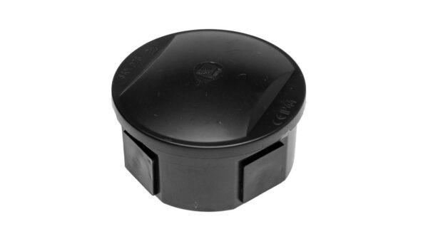 Puszka hermetyczna S-BOX 80×40, 4 dławiki, kwadratowa, odporna na UV, czarna, IP44 /S-BOX 026C/