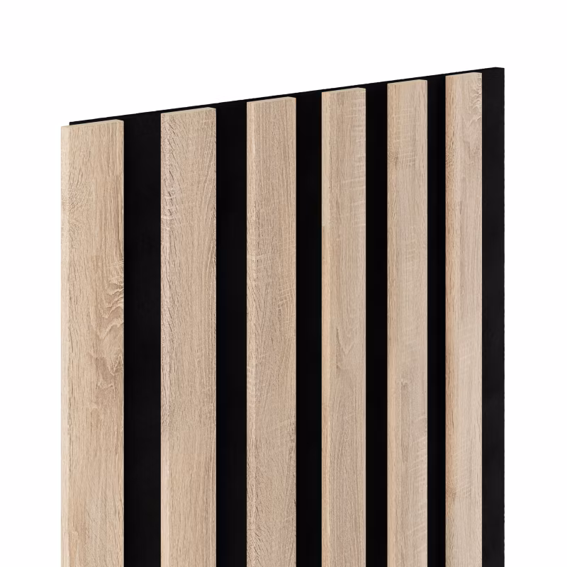 Lamel ścienny na czarnym filcu 6L Marbet Design WOODLINE SLIM 270×30 cm Dąb Sonoma 1 szt.
