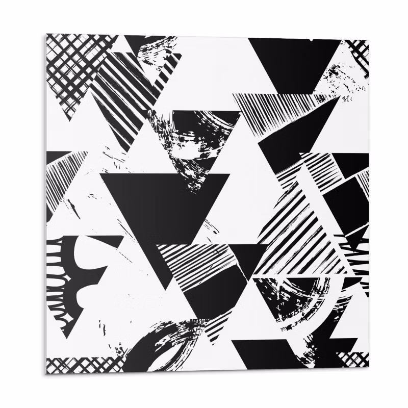 Kafelki samoprzylepne Wallfluent 50×50 cm Wzór trójkątnej geometrii 4 szt.