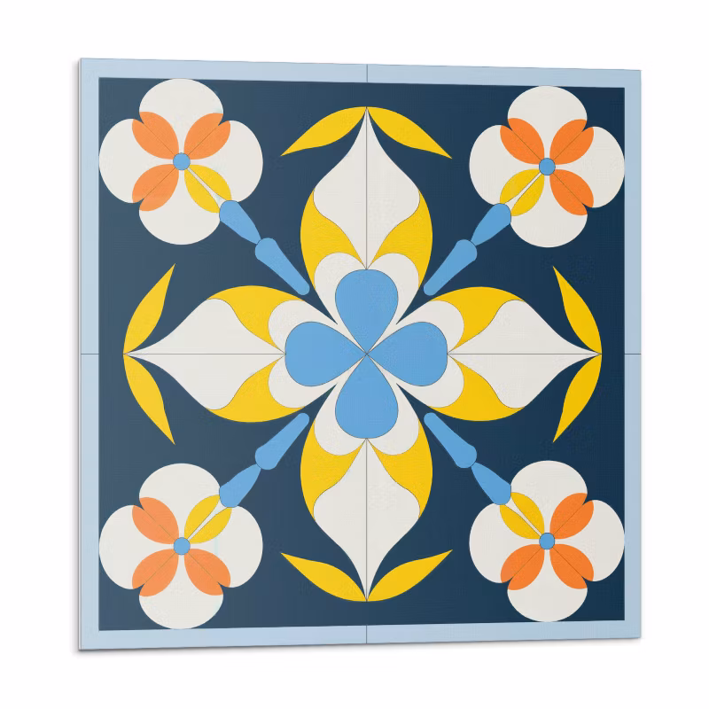 Kafelki samoprzylepne Wallfluent 50×50 cm Roślinny design 4 szt.