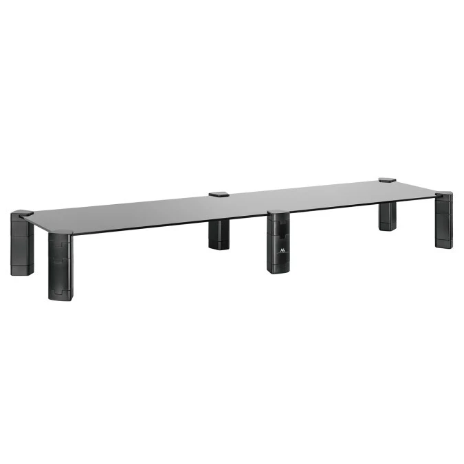 Podstawka na dwa monitory ‑ podwójna Maclean, max. 20kg, hartowane szkło, (1029x285x127mm), MC‑936