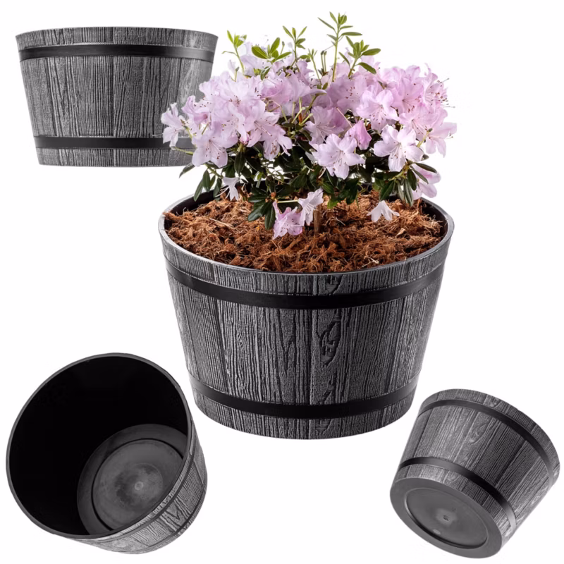 KADAX Doniczka Donica Na Kwiaty 30cm Osłonka Z Wkładem Kwietnik Plastikowa 5902730388814