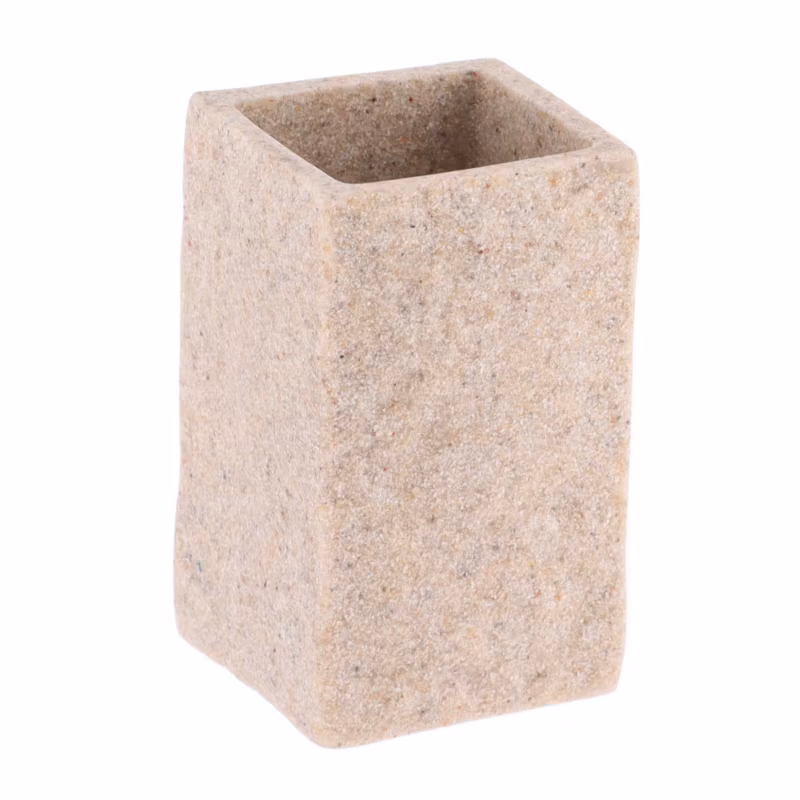 Kubek łazienkowy Estiarte Stone TENDANCE beżowy proptokątny 250 ml 1 szt.