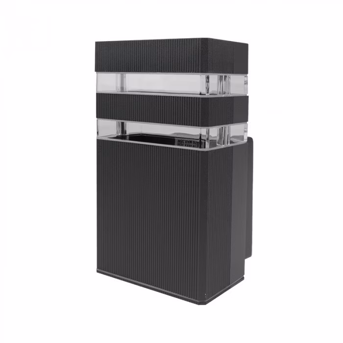 Kinkiet ścienny zewnętrzny Ecolight Kinkiety antracytowo-przezroczysty 1 x GU10 x 35W IP54 wym: 19,5 x 10,5 x 6,5 cm – 1 szt.