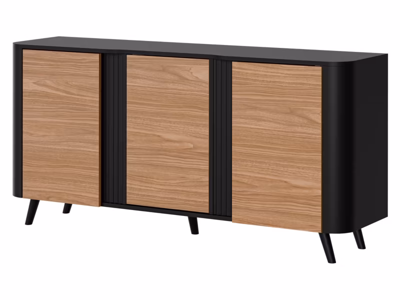 Komoda MIRJAN 24 Volare 150 3D czarny mat/orzech 1 szt.