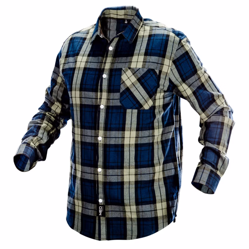 Koszula flanelowa NEO TOOLS granatowo-oliwkowo-czarna, rozmiar XL 1 szt
