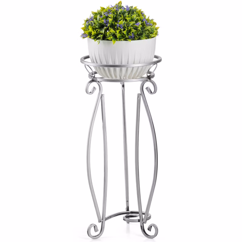 Kwietnik Dąstal Metalowy Srebrny 28×62 cm 1 szt.