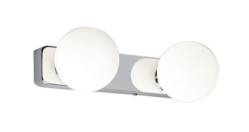 Kinkiet ścienny Nowodvorski Lighting Brazos chromowany biały 2 x G9 x 25W IP44 wym: 8 x 25 x 10 cm – 1 szt.