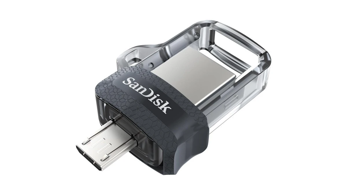 Pendrive SanDisk Ultra Dual Drive SDDD3‑064G‑G46 (64GB microUSB, USB 3.0 kolor czarny)