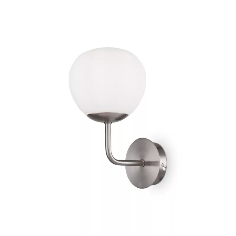 Kinkiet ścienny Maytoni Erich nikiel-biały 1 x E14 x 40W IP20 wym: 27 x 15 x 19 cm – 1 szt.