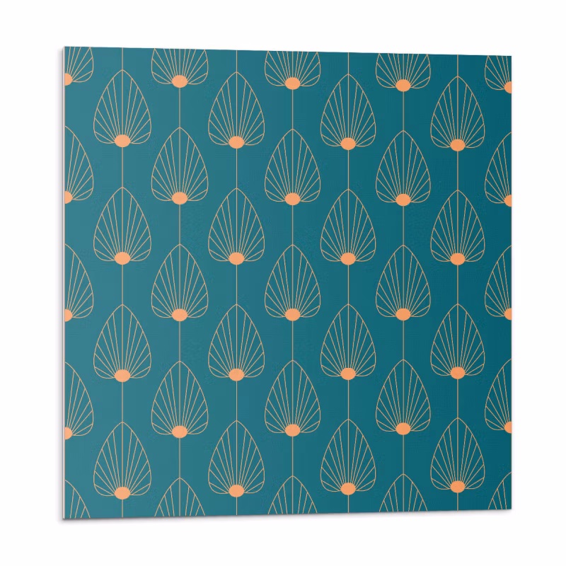 Kafelki samoprzylepne Wallfluent 50×50 cm Okrągłe liście w harmonijnej kompozycji 4 szt.