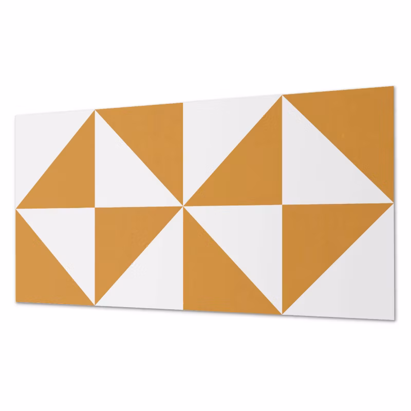 Komplet Kafelków PCV ArtPrintCave 40×20 cm Geometryczne trójkąty w kwadratach 10 szt.