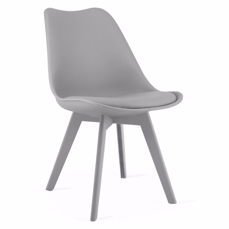 Krzesło EDANTI, nowoczesny design – białe, nogi białe 2 szt.