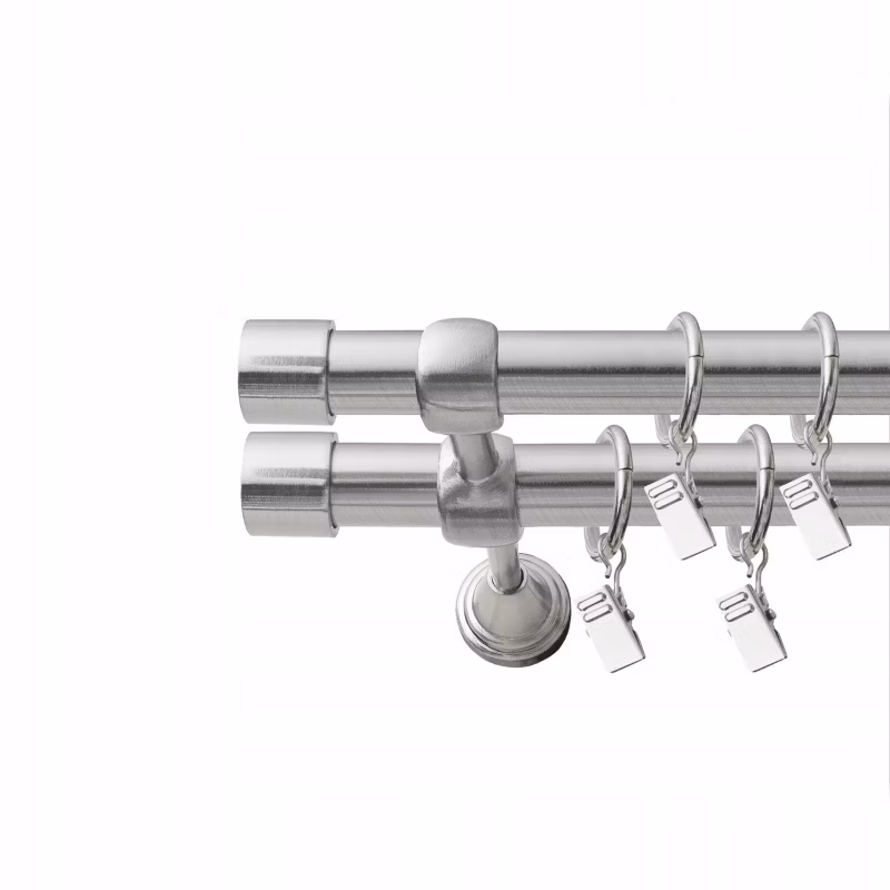 Karnisz podwójny metalowy Naokienko stalowy 500 cm fi 19 zaślepka premium 1 szt.