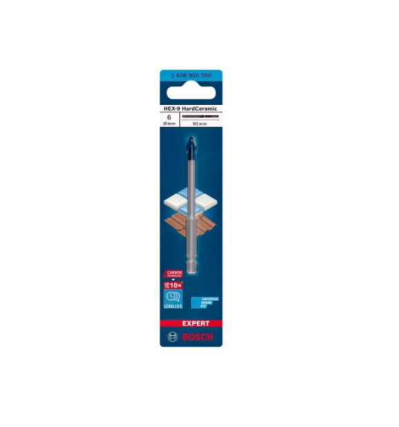 Wiertło Bosch EXPERT HEX-9 HardCeramic 6 x 90 mm 2608900590