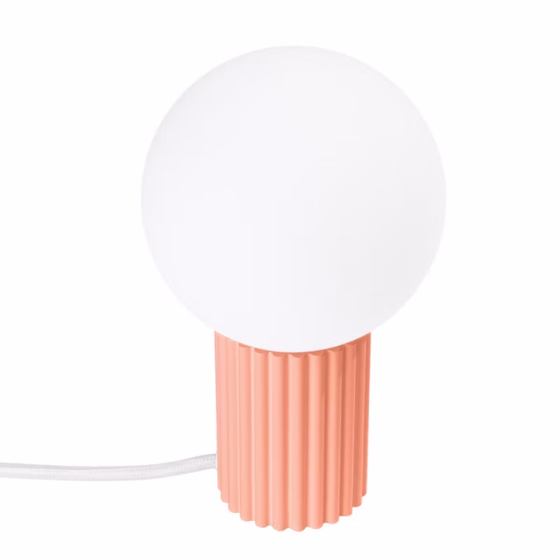 Lampa biurkowa Sollux Lighting Halo brzoskwiniowo-biała 1 x G9 x 8W IP20 wym: 19 x 12 x 12 cm szkło – 1 szt.