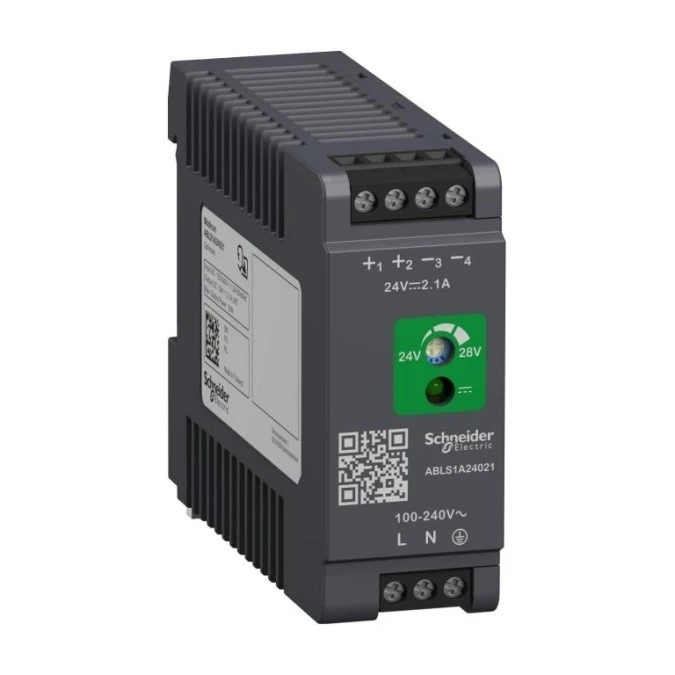 Phaseo, regulowany zasilacz impulsowy, 100…240 V AC, 24V 2.1 A, 1 fazowy, optymalny ABLS1A24021