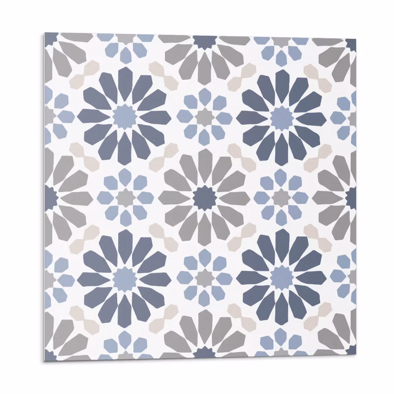Kafelki samoprzylepne Wallfluent 50×50 cm Symetryczny motyw kwiatowy 4 szt.