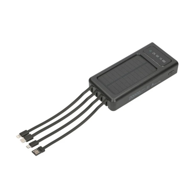 Powerbank Solar Power bank, USB‑C Extralink EPB‑092 20000mAh Czarny