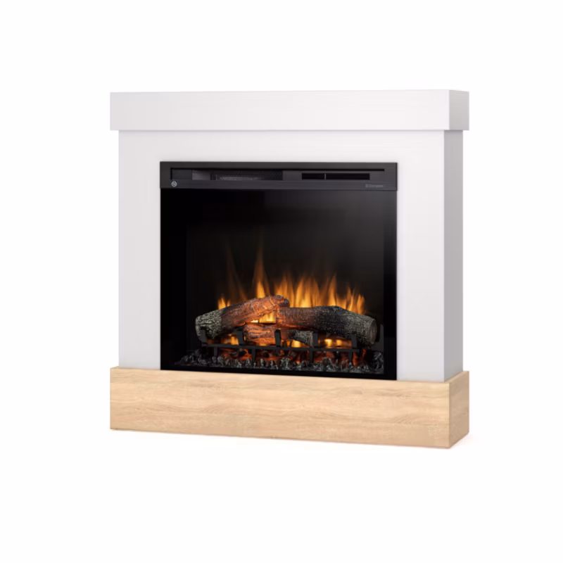 Kominek elektryczny Warmtec Diro 1400W 28″ XHD Biały, Dąb Sonoma 1 szt.,
