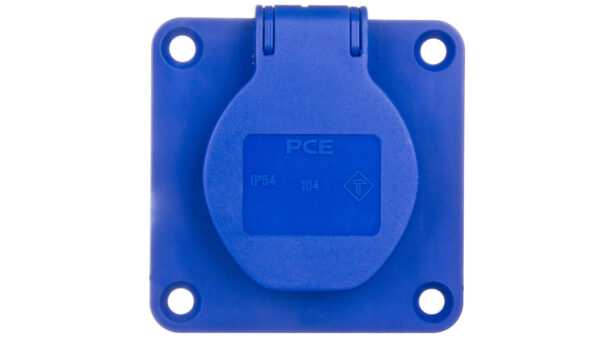 Gniazdo tablicowe 10/16A 2P+Z 230V /70×70/ niebieskie IP54 104-7B