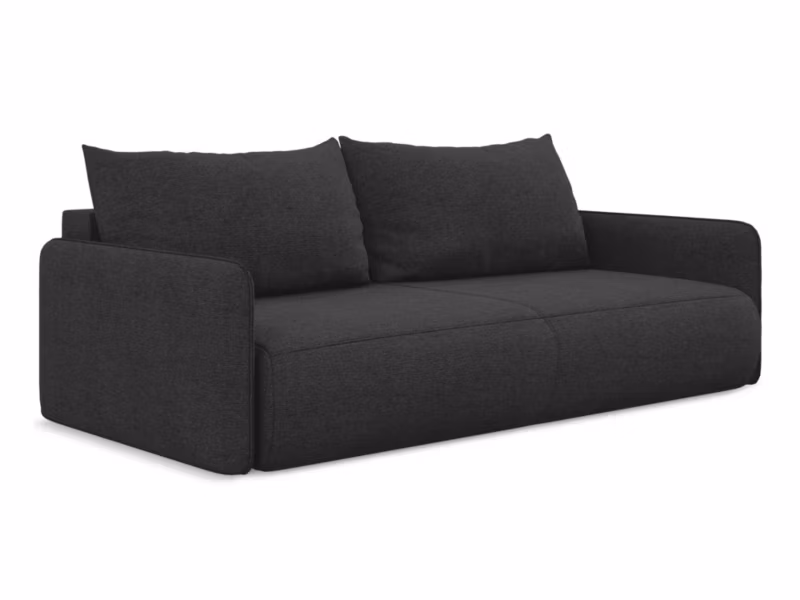 Kanapa 3-osobowa z funkcją spania LaMiaSofa PALERMO z tkaniny szenilowej 216×105 cm antracyt 1 szt.