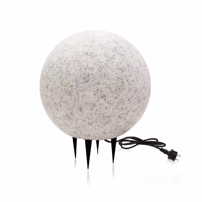 Kula ogrodowa Kobi Garden Ball szara 1 x E27 x 40W IP65 wym: 23 x 25 x 25 cm – 1 szt.