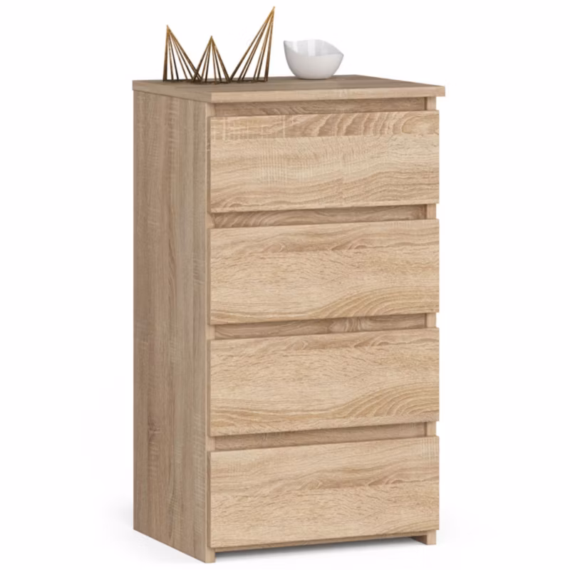 Komoda Akord CL4 Dąb Sonoma 40 cm 4 szuflady kolor Dąb Sonoma mat 40x35x74 cm 1 szt.