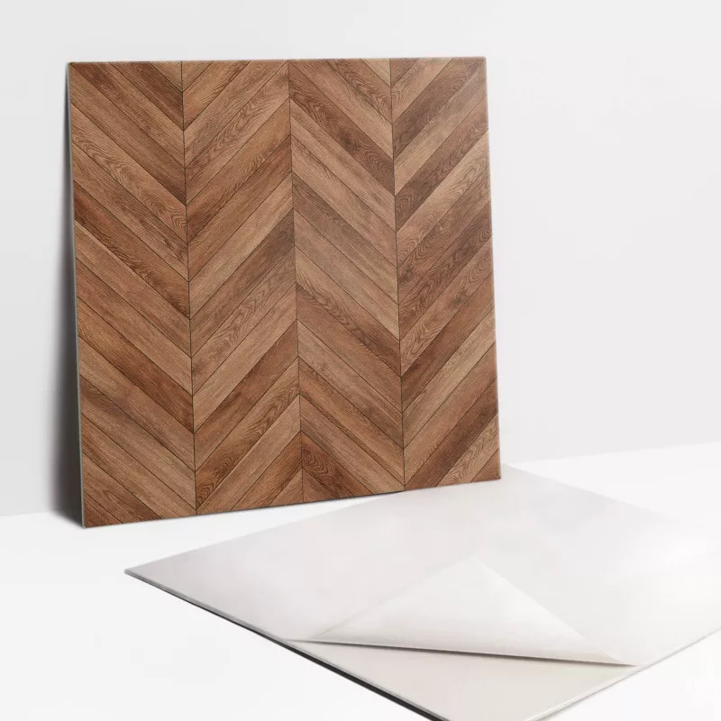 Kafelki samoprzylepne Tulup Drewniane deski 30×30 cm 9 szt.