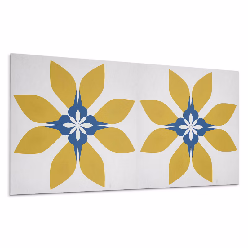 Panele samoprzylepne Wallfluent 60×30 cm Wzór kwiatów i liści 6 szt.