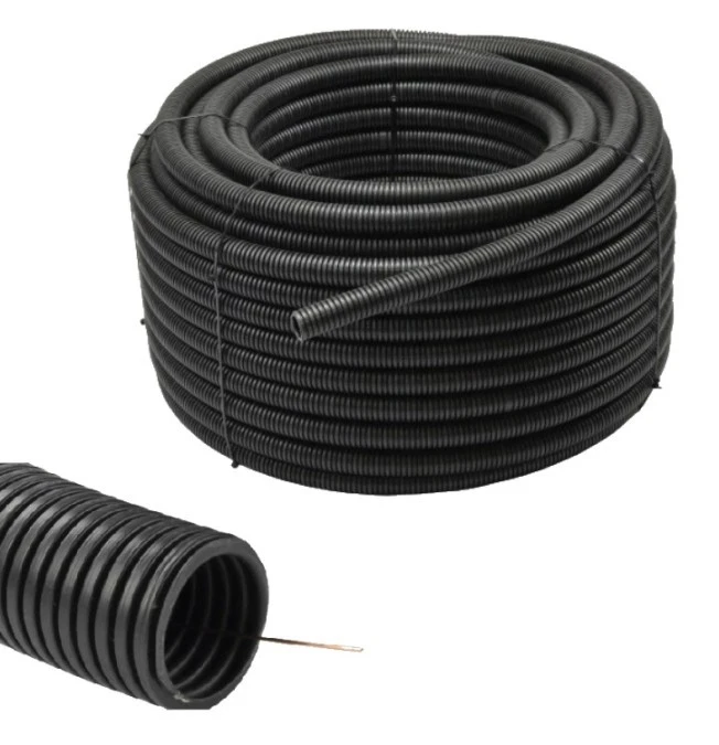 Peszel z Pilotem Rura karbowana RKGS do Kabli 1000V 50mm 750N Czarna 25m