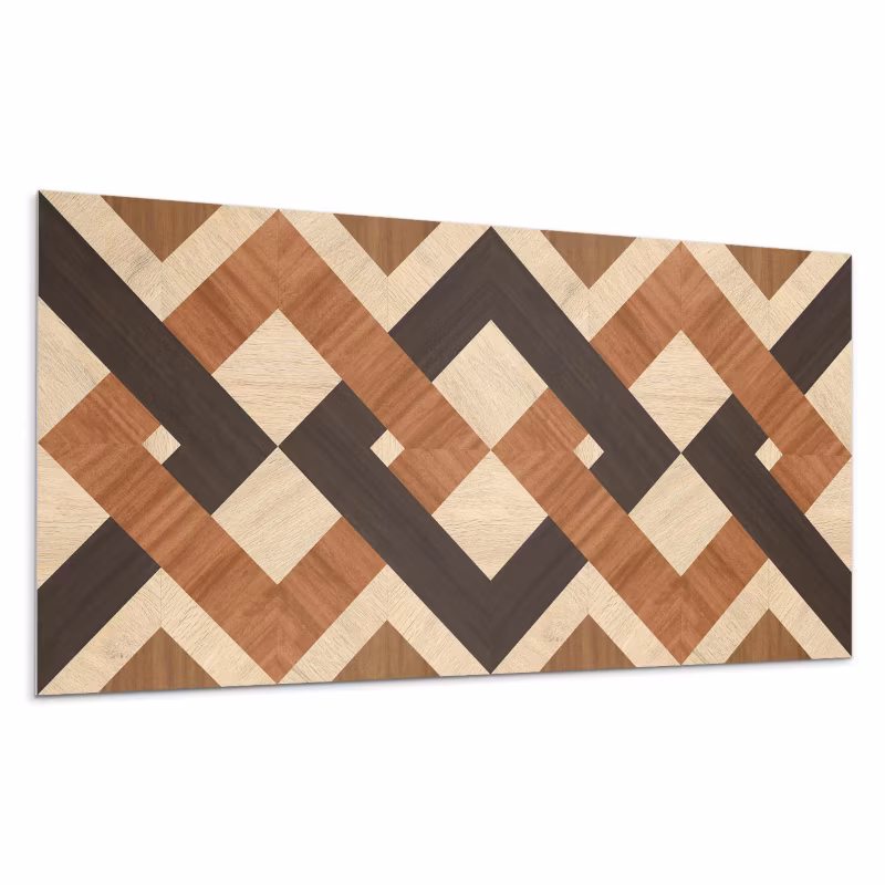 Kafelki samoprzylepne Wallfluent 40×20 cm Drewniane kształty w geometrii 10 szt.